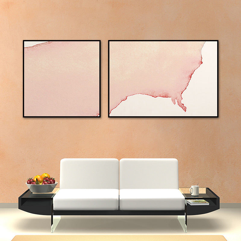 Minimalism Abstract Canvas Wall Art House Interior Wall Decor in Pastel Color, Optional Size Clearhalo 'Art Gallery' 'Canvas Art' 'Contemporary Art Gallery' 'Modern' Arts' 1761045