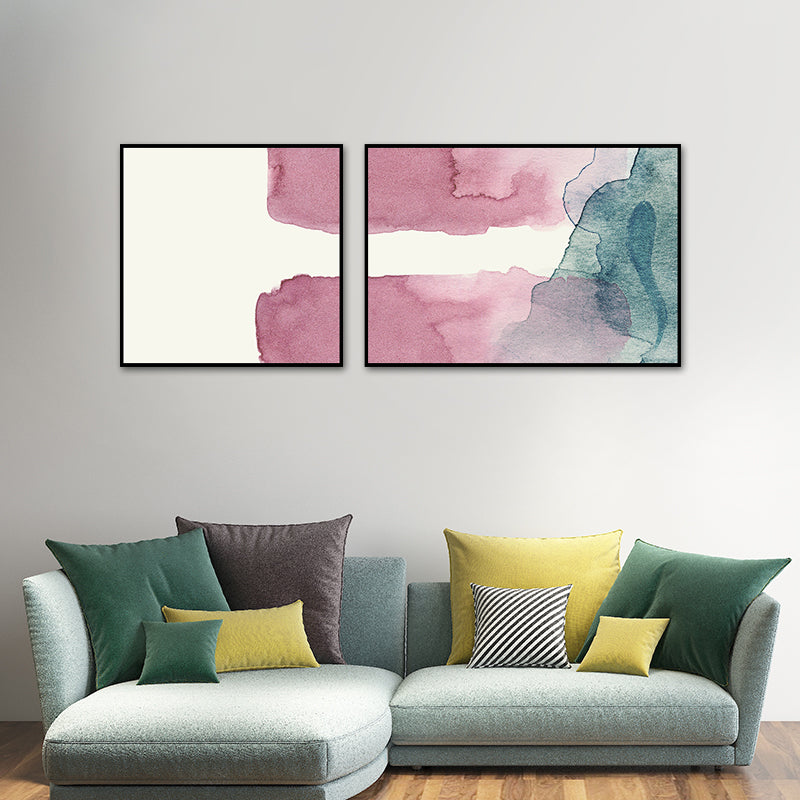 Minimalism Abstract Canvas Wall Art House Interior Wall Decor in Pastel Color, Optional Size Clearhalo 'Art Gallery' 'Canvas Art' 'Contemporary Art Gallery' 'Modern' Arts' 1761048