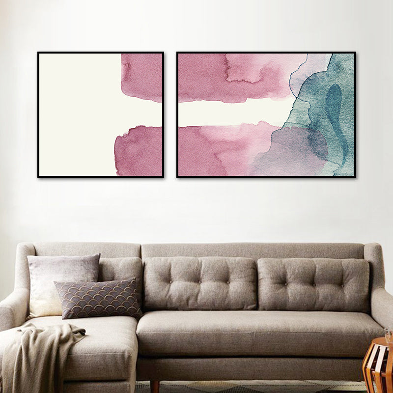 Minimalism Abstract Canvas Wall Art House Interior Wall Decor in Pastel Color, Optional Size Clearhalo 'Art Gallery' 'Canvas Art' 'Contemporary Art Gallery' 'Modern' Arts' 1761049