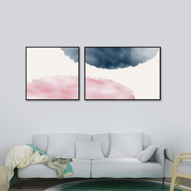 Minimalism Abstract Canvas Wall Art House Interior Wall Decor in Pastel Color, Optional Size Clearhalo 'Art Gallery' 'Canvas Art' 'Contemporary Art Gallery' 'Modern' Arts' 1761056