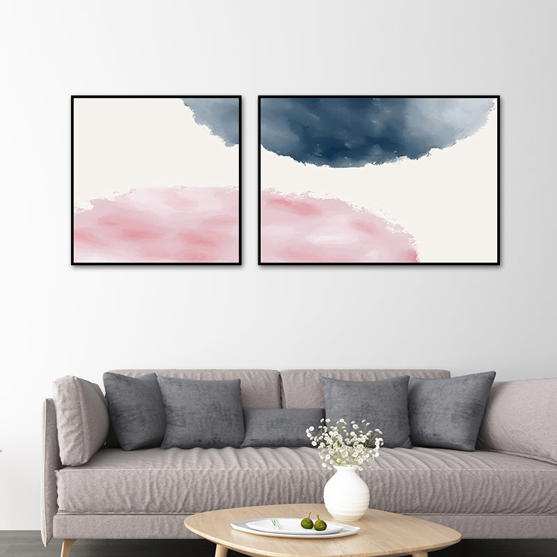 Minimalism Abstract Canvas Wall Art House Interior Wall Decor in Pastel Color, Optional Size Clearhalo 'Art Gallery' 'Canvas Art' 'Contemporary Art Gallery' 'Modern' Arts' 1761057
