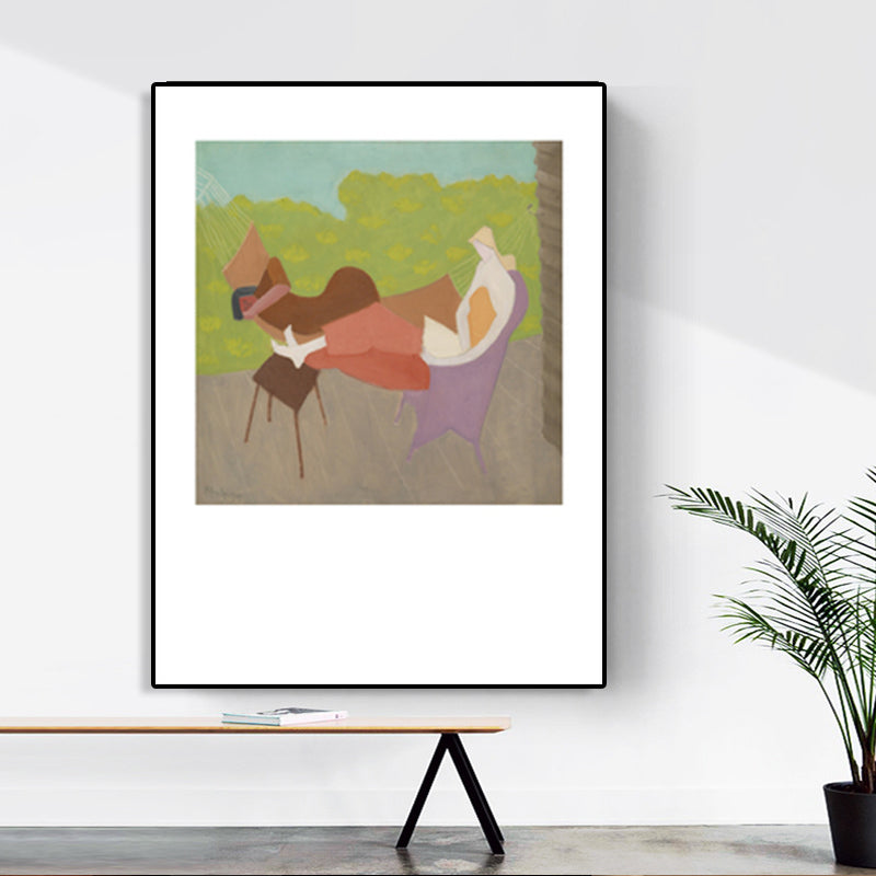 Canvas Pastel Color Painting Abstract Expressionism Leisure Entertainment Art Print, Multiple Sizes Green Clearhalo 'Arts' 'Canvas Art' 1761084