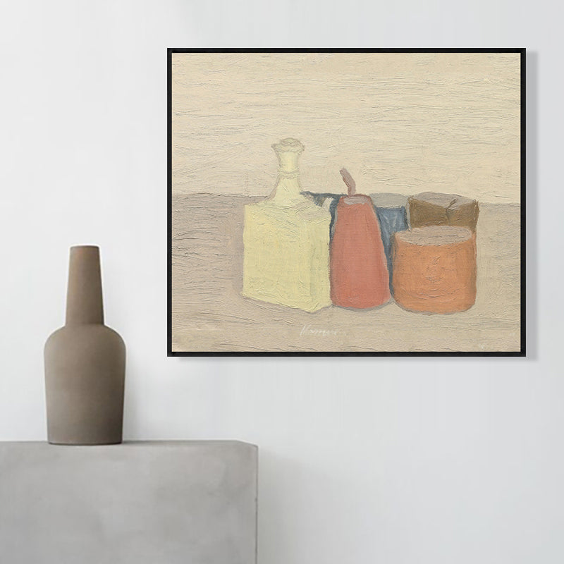 Bottles and Cans Wall Decor Light Color Impressionism Canvas for Living Room, Multiple Sizes Orange Clearhalo 'Arts' 'Canvas Art' 1761106
