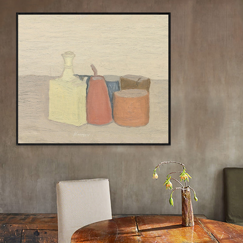 Bottles and Cans Wall Decor Light Color Impressionism Canvas for Living Room, Multiple Sizes Clearhalo 'Arts' 'Canvas Art' 1761107