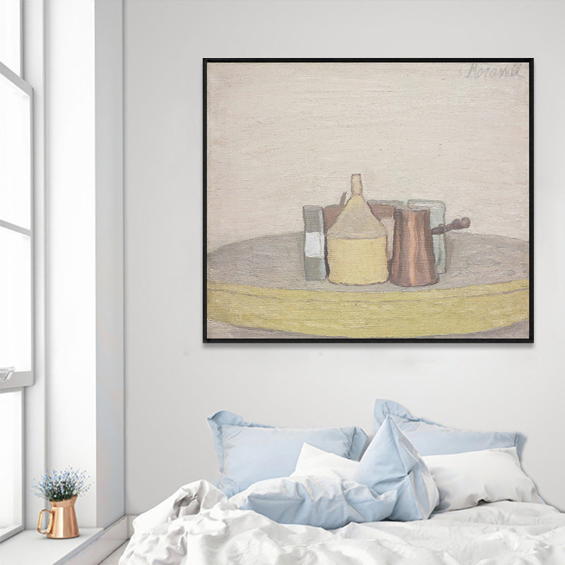 Bottles and Cans Wall Decor Light Color Impressionism Canvas for Living Room, Multiple Sizes Grey Clearhalo 'Arts' 'Canvas Art' 1761113