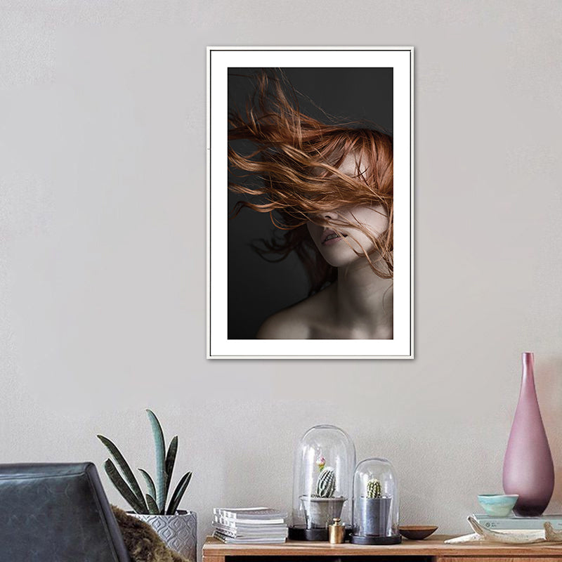 Tousle-Haired Maid Canvas for Kitchen Photography Wall Art Print, Multiple Sizes Options Clearhalo 'Art Gallery' 'Canvas Art' 'Contemporary Art Gallery' 'Modern' Arts' 1761122