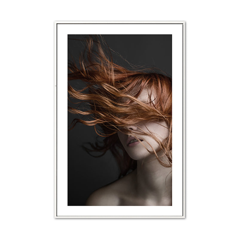 Tousle-Haired Maid Canvas for Kitchen Photography Wall Art Print, Multiple Sizes Options Clearhalo 'Art Gallery' 'Canvas Art' 'Contemporary Art Gallery' 'Modern' Arts' 1761124