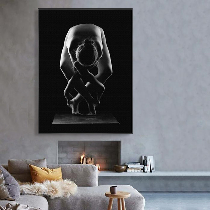 Vintage Chic Figure Canvas Print Light Color Textured Wall Art Decor for Dining Room Clearhalo 'Arts' 'Canvas Art' 1761156