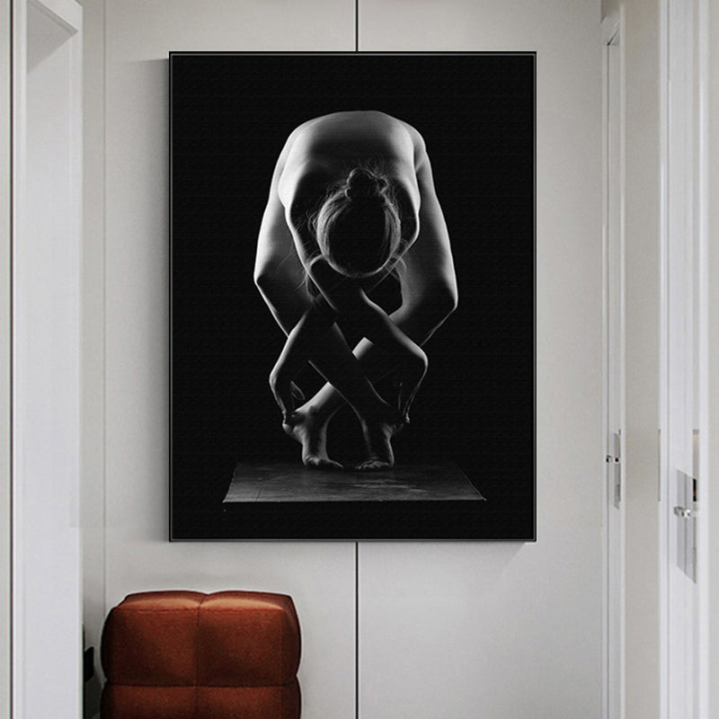 Vintage Chic Figure Canvas Print Light Color Textured Wall Art Decor for Dining Room Clearhalo 'Arts' 'Canvas Art' 1761157