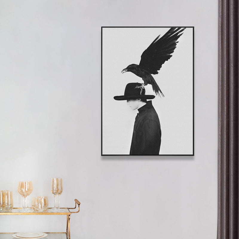 Vintage Chic Figure Canvas Print Light Color Textured Wall Art Decor for Dining Room Clearhalo 'Arts' 'Canvas Art' 1761164