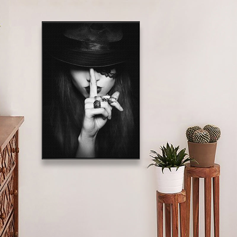 Vintage Chic Figure Canvas Print Light Color Textured Wall Art Decor for Dining Room Clearhalo 'Arts' 'Canvas Art' 1761168