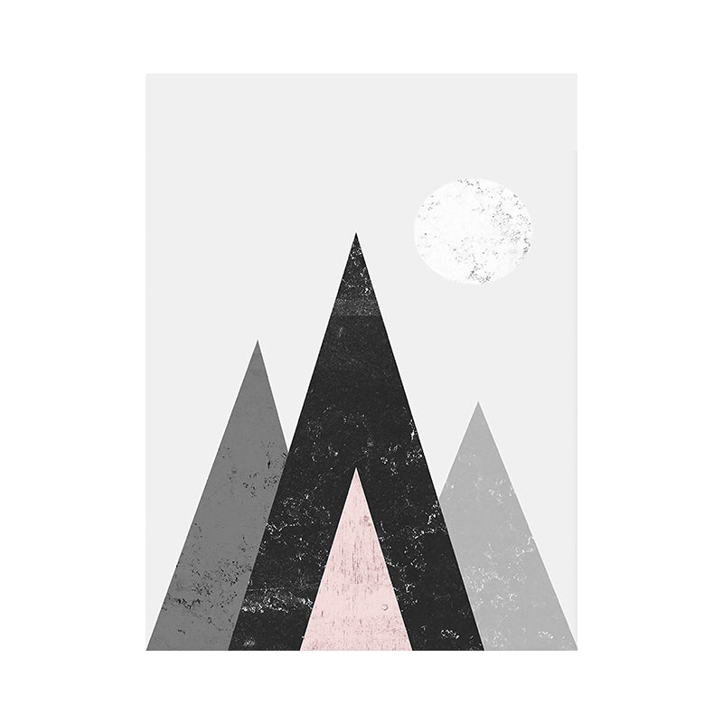 Rolling Mountains Wall Decor Pastel Color Scandinavian Style Canvas for Dining Room Clearhalo 'Arts' 'Canvas Art' 1761252