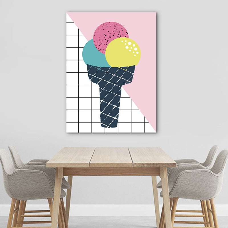Scandinavian Stylish Foods Wall Art Decor Pastel Color Dining Room Wrapped Canvas Clearhalo 'Arts' 'Canvas Art' 1761255
