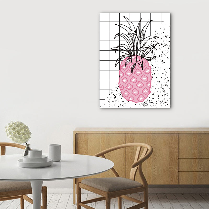 Scandinavian Stylish Foods Wall Art Decor Pastel Color Dining Room Wrapped Canvas Clearhalo 'Arts' 'Canvas Art' 1761261