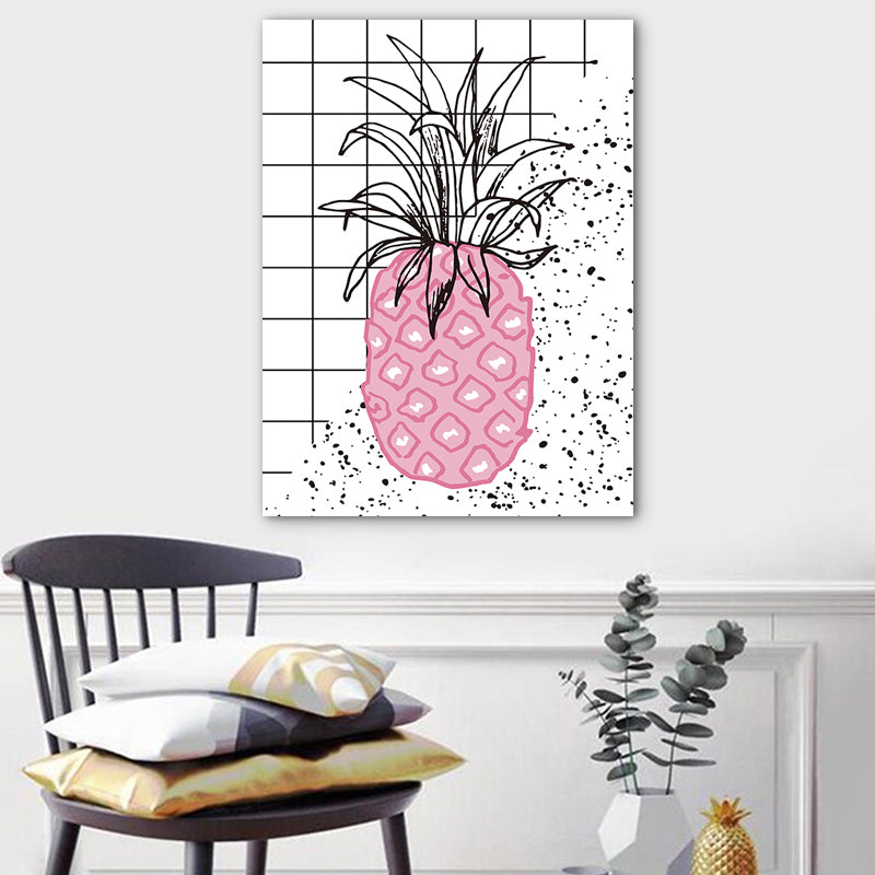 Scandinavian Stylish Foods Wall Art Decor Pastel Color Dining Room Wrapped Canvas Clearhalo 'Arts' 'Canvas Art' 1761262