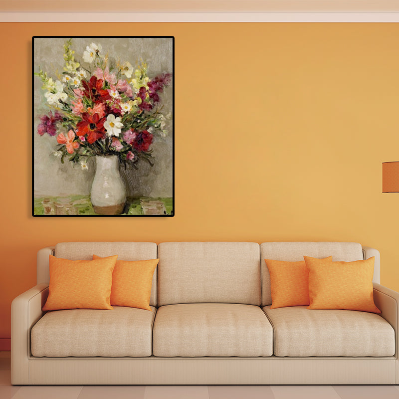 Canvas Textured Art Print Impressionism Flower Arrangement Painting, Multiple Sizes Clearhalo 'Arts' 'Canvas Art' 1761277