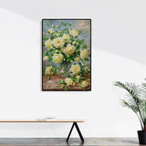 Canvas Textured Art Print Impressionism Flower Arrangement Painting, Multiple Sizes Clearhalo 'Arts' 'Canvas Art' 1761283