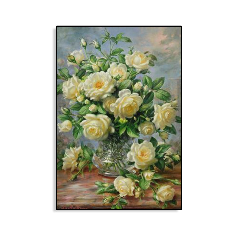 Canvas Textured Art Print Impressionism Flower Arrangement Painting, Multiple Sizes Clearhalo 'Arts' 'Canvas Art' 1761285
