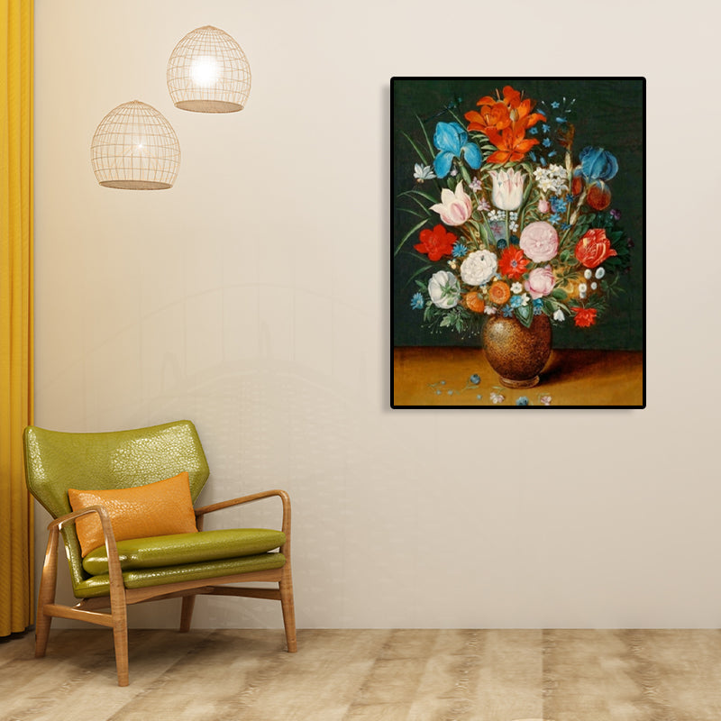 Canvas Textured Art Print Impressionism Flower Arrangement Painting, Multiple Sizes Clearhalo 'Arts' 'Canvas Art' 1761295