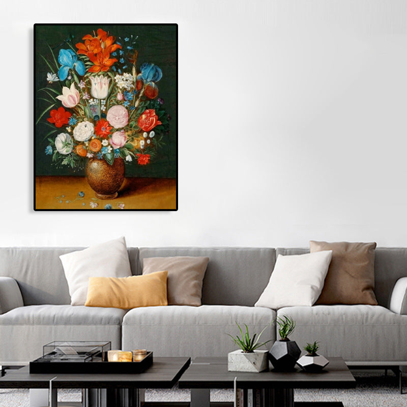 Canvas Textured Art Print Impressionism Flower Arrangement Painting, Multiple Sizes Clearhalo 'Arts' 'Canvas Art' 1761296