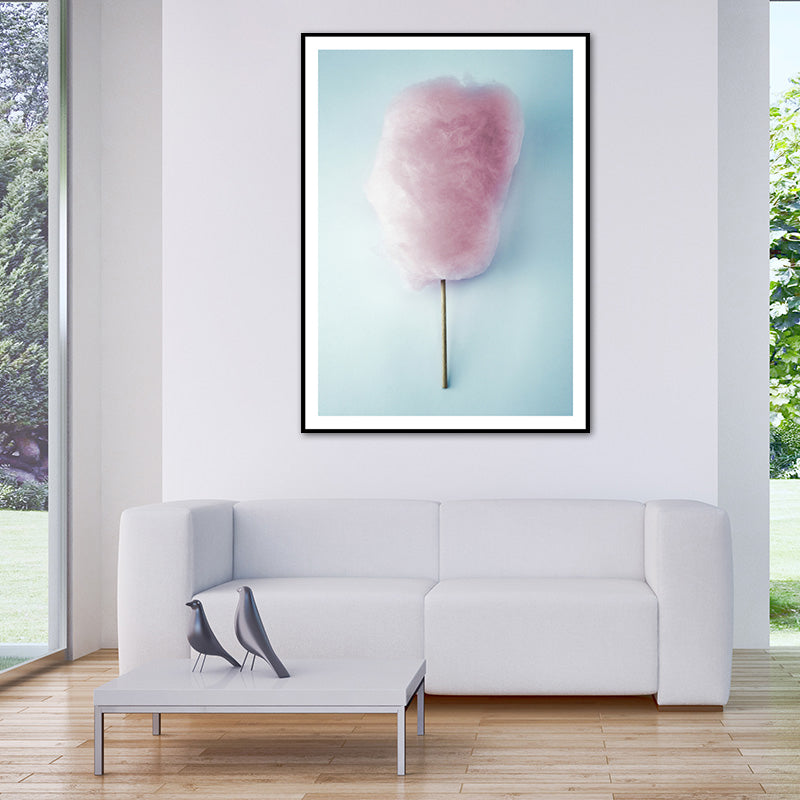 Cotton Candy Wall Art Pink Modernist Canvas Print for Girls Bedroom, Multiple Sizes Clearhalo 'Art Gallery' 'Canvas Art' 'Contemporary Art Gallery' 'Modern' Arts' 1761318