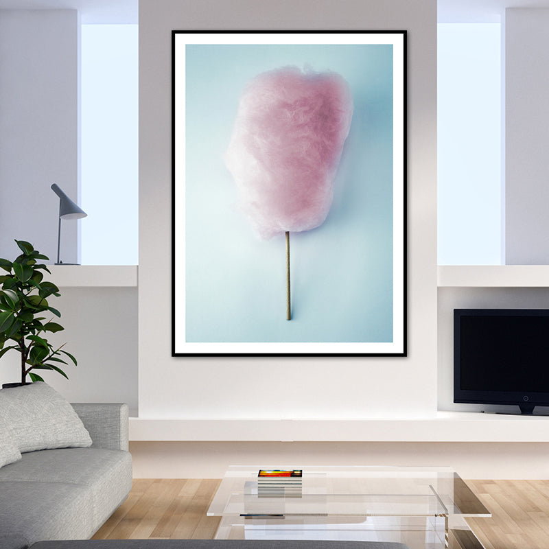 Cotton Candy Wall Art Pink Modernist Canvas Print for Girls Bedroom, Multiple Sizes Clearhalo 'Art Gallery' 'Canvas Art' 'Contemporary Art Gallery' 'Modern' Arts' 1761319