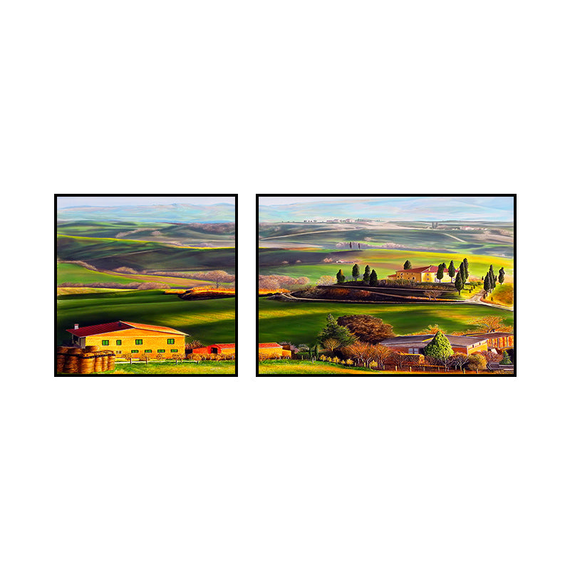 Beautiful Pastoral Landscape Art Print Bedroom Nature Scenery Wall Decor in Bright Color Clearhalo 'Art Gallery' 'Canvas Art' 'Contemporary Art Gallery' 'Modern' Arts' 1761367