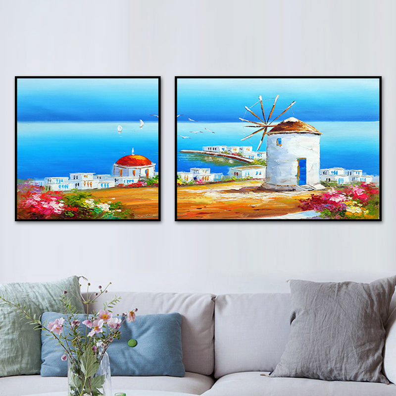 Beautiful Pastoral Landscape Art Print Bedroom Nature Scenery Wall Decor in Bright Color Clearhalo 'Art Gallery' 'Canvas Art' 'Contemporary Art Gallery' 'Modern' Arts' 1761369