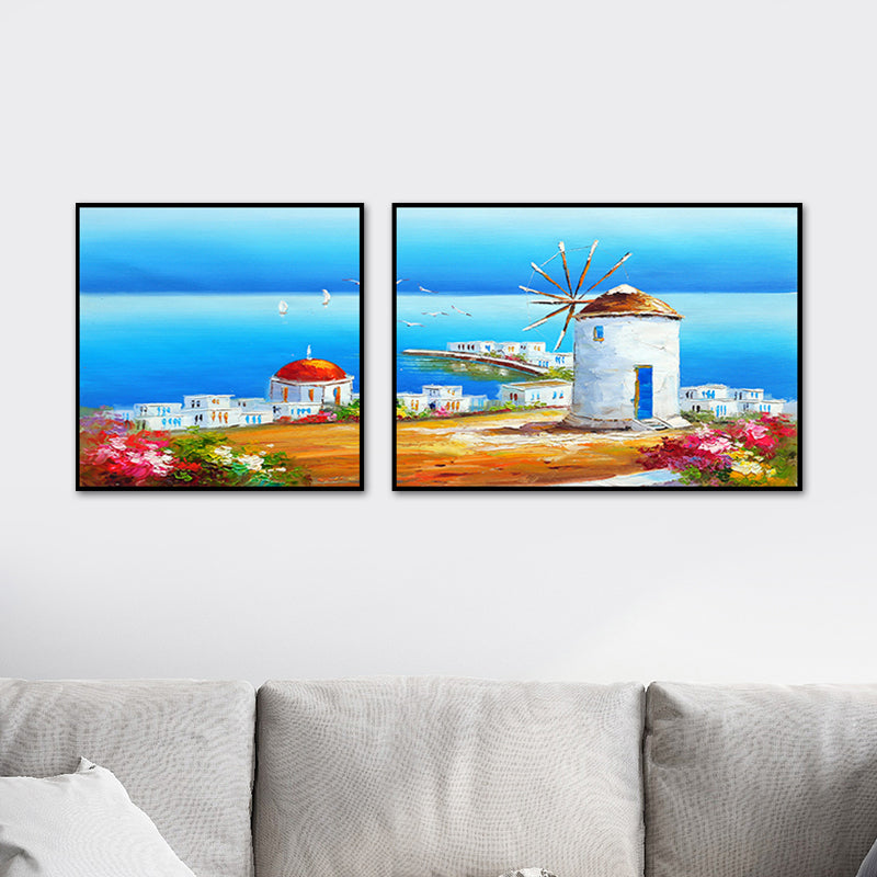 Beautiful Pastoral Landscape Art Print Bedroom Nature Scenery Wall Decor in Bright Color Clearhalo 'Art Gallery' 'Canvas Art' 'Contemporary Art Gallery' 'Modern' Arts' 1761370