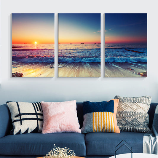 Modern Style Wall Art Print Light Color Natural Landscape Painting, Multiple Sizes Blue Clearhalo 'Art Gallery' 'Canvas Art' 'Contemporary Art Gallery' 'Modern' Arts' 1761404