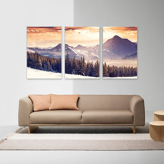 Modern Style Wall Art Print Light Color Natural Landscape Painting, Multiple Sizes Clearhalo 'Art Gallery' 'Canvas Art' 'Contemporary Art Gallery' 'Modern' Arts' 1761413