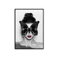 Butterfly Mask Girl Wall Decor Vintage Canvas Textured Painting in Gray, Multiple Sizes Clearhalo 'Arts' 'Canvas Art' 1761432
