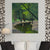Green Botanics Canvas Art Forest Creek Nordic Textured Wall Decor for Sitting Room