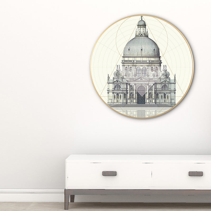 Landmark Building Wall Decor World Culture Textured Bedroom Canvas Print, Multiple Sizes Clearhalo 'Arts' 'Canvas Art' 1761479