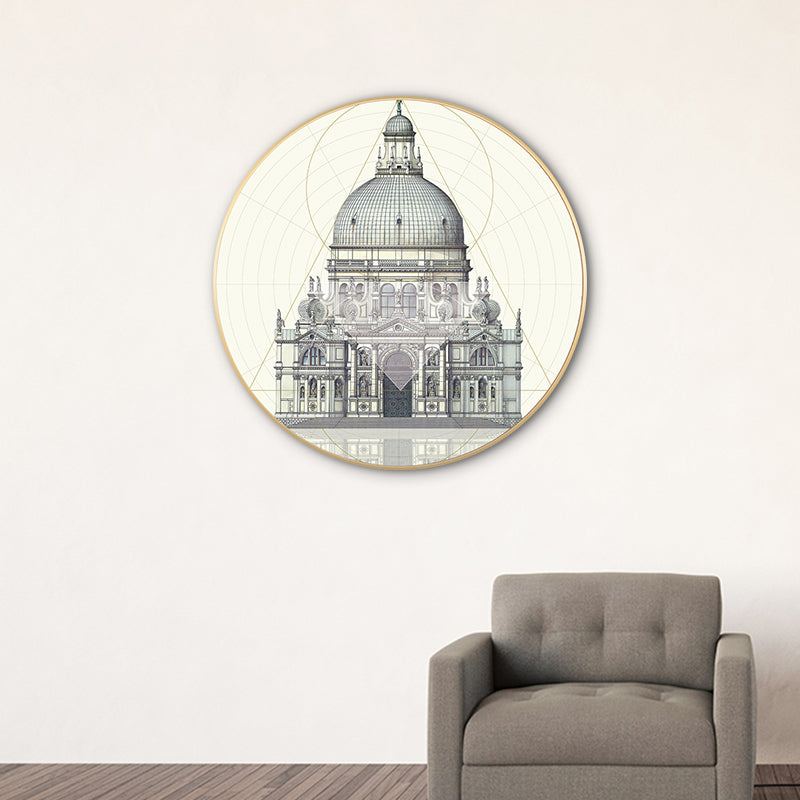 Landmark Building Wall Decor World Culture Textured Bedroom Canvas Print, Multiple Sizes - Clearhalo - 'Arts' - 'Canvas Art' - 1761480