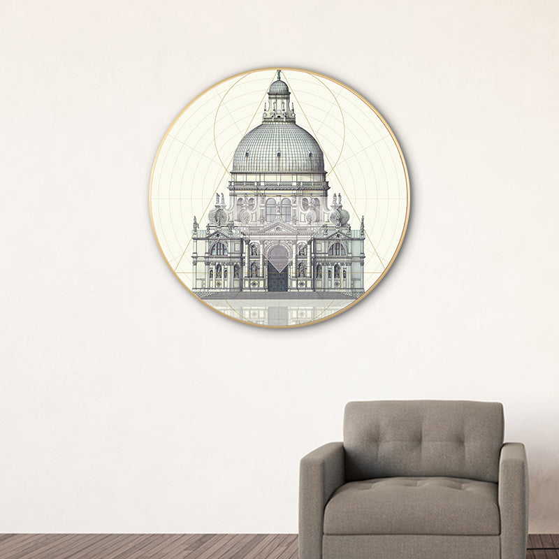 Landmark Building Wall Decor World Culture Textured Bedroom Canvas Print, Multiple Sizes Clearhalo 'Arts' 'Canvas Art' 1761480