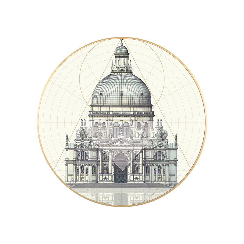 Landmark Building Wall Decor World Culture Textured Bedroom Canvas Print, Multiple Sizes Clearhalo 'Arts' 'Canvas Art' 1761481