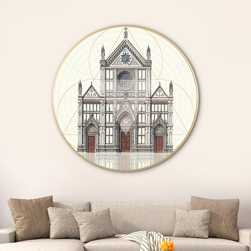 Landmark Building Wall Decor World Culture Textured Bedroom Canvas Print, Multiple Sizes Clearhalo 'Arts' 'Canvas Art' 1761487