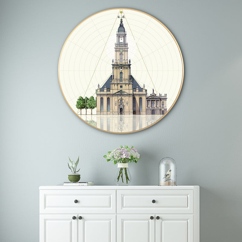 Landmark Building Wall Decor World Culture Textured Bedroom Canvas Print, Multiple Sizes Blue Clearhalo 'Arts' 'Canvas Art' 1761489