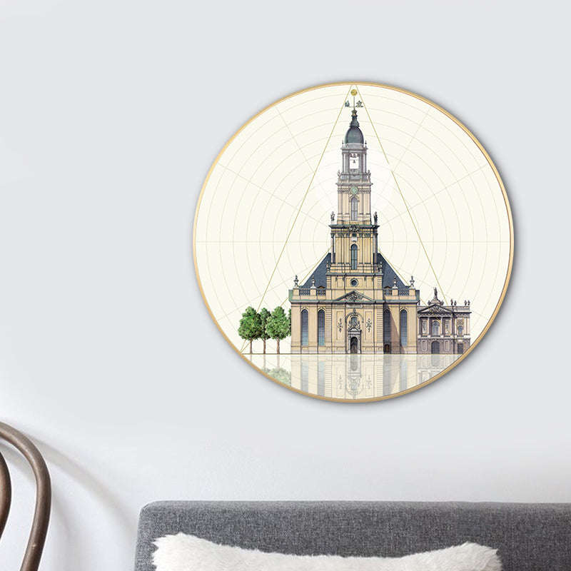 Landmark Building Wall Decor World Culture Textured Bedroom Canvas Print, Multiple Sizes Clearhalo 'Arts' 'Canvas Art' 1761490