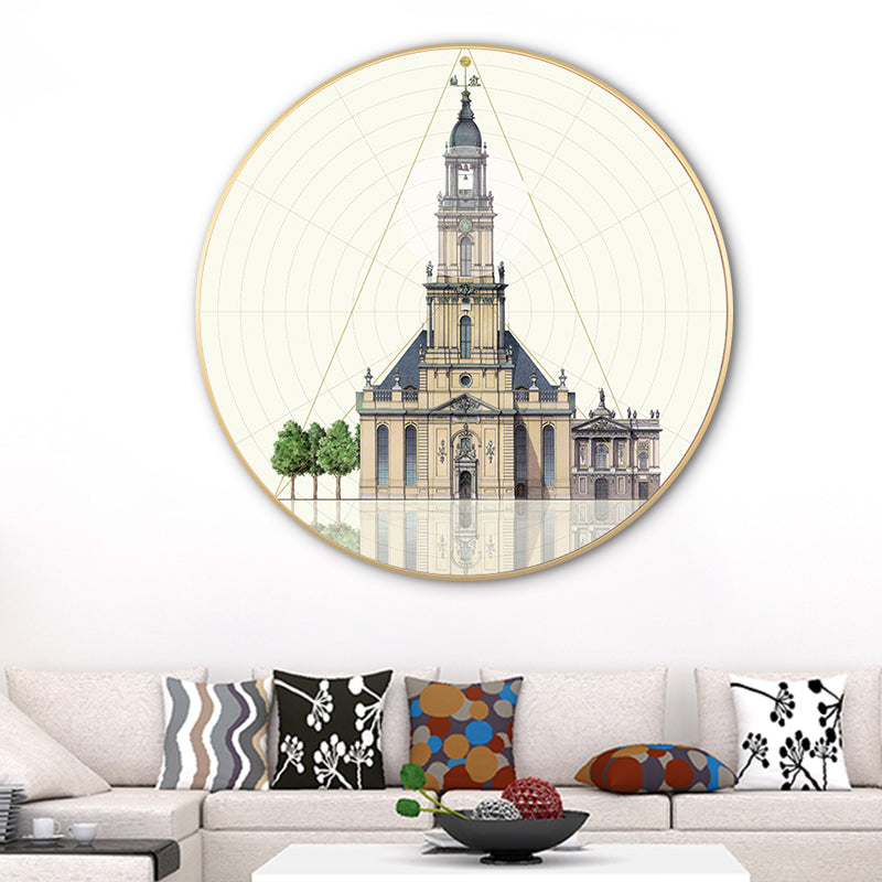 Landmark Building Wall Decor World Culture Textured Bedroom Canvas Print, Multiple Sizes Clearhalo 'Arts' 'Canvas Art' 1761491