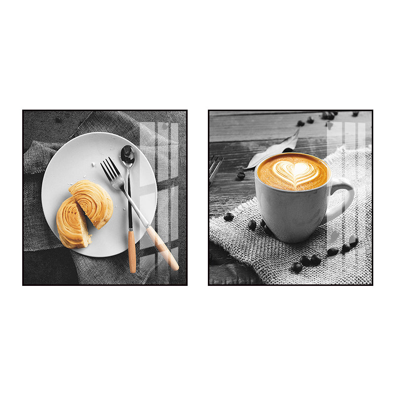 Photo Drinks Wall Art Set Bright Color Contemporary Canvas Print for Dining Room Clearhalo 'Art Gallery' 'Canvas Art' 'Contemporary Art Gallery' 'Modern' Arts' 1761608