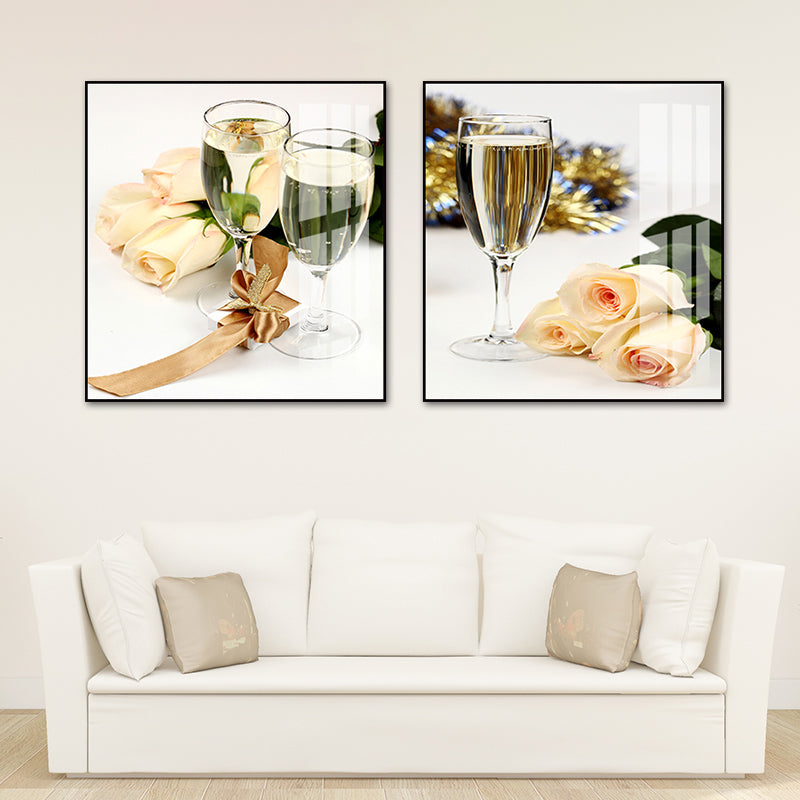Photo Drinks Wall Art Set Bright Color Contemporary Canvas Print for Dining Room Clearhalo 'Art Gallery' 'Canvas Art' 'Contemporary Art Gallery' 'Modern' Arts' 1761611