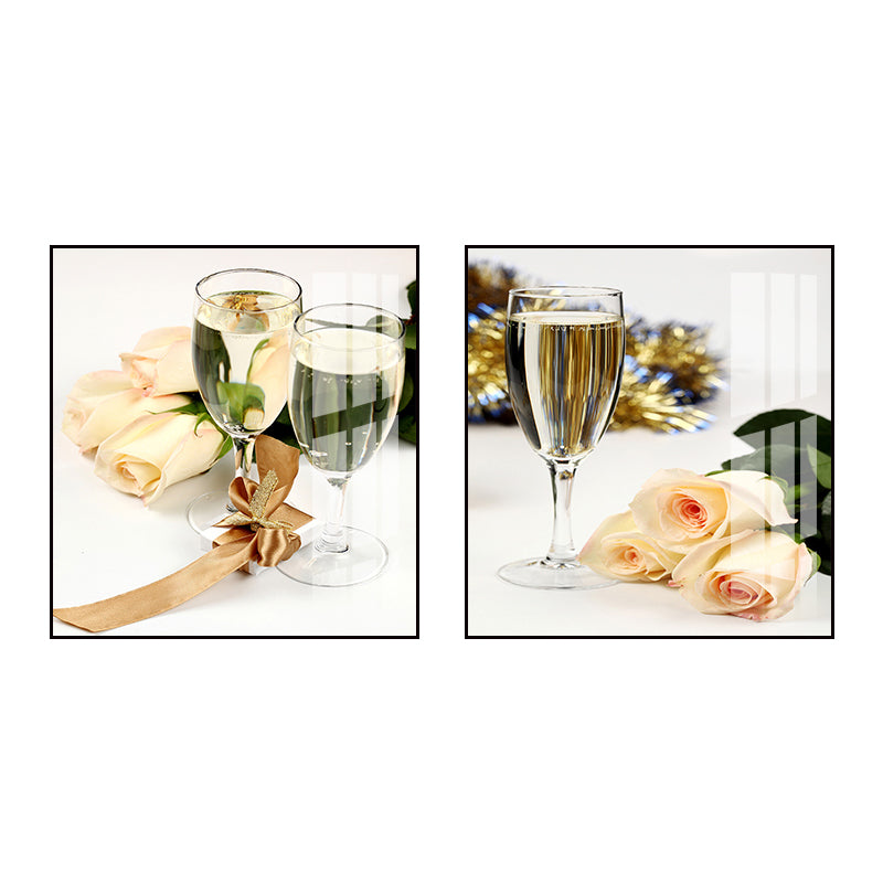 Photo Drinks Wall Art Set Bright Color Contemporary Canvas Print for Dining Room Clearhalo 'Art Gallery' 'Canvas Art' 'Contemporary Art Gallery' 'Modern' Arts' 1761612