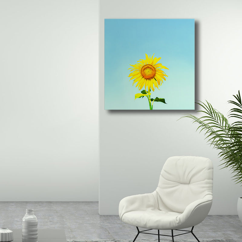 Floral Design Art Print Contemporary Style Canvas Textured Painting in Soft Color Clearhalo 'Art Gallery' 'Canvas Art' 'Contemporary Art Gallery' 'Modern' Arts' 1761626