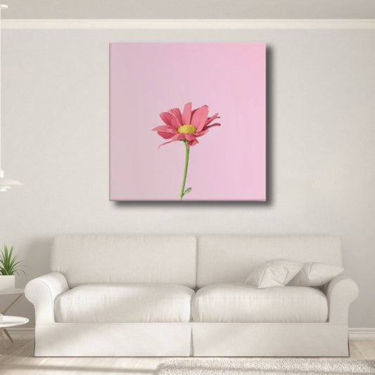 Floral Design Art Print Contemporary Style Canvas Textured Painting in Soft Color Clearhalo 'Art Gallery' 'Canvas Art' 'Contemporary Art Gallery' 'Modern' Arts' 1761632