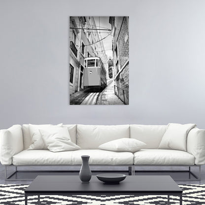 Textured Famous Landmarks Art Print Canvas Vintage Style Painting for Girls Bedroom Light Gray Clearhalo 'Arts' 'Canvas Art' 1761655