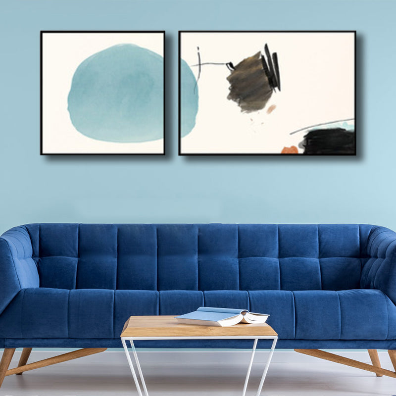 Brush Stroke Wall Decor Contemporary Art Canvas Multi-Piece Painting in Soft Color Clearhalo 'Arts' 'Canvas Art' 1761695