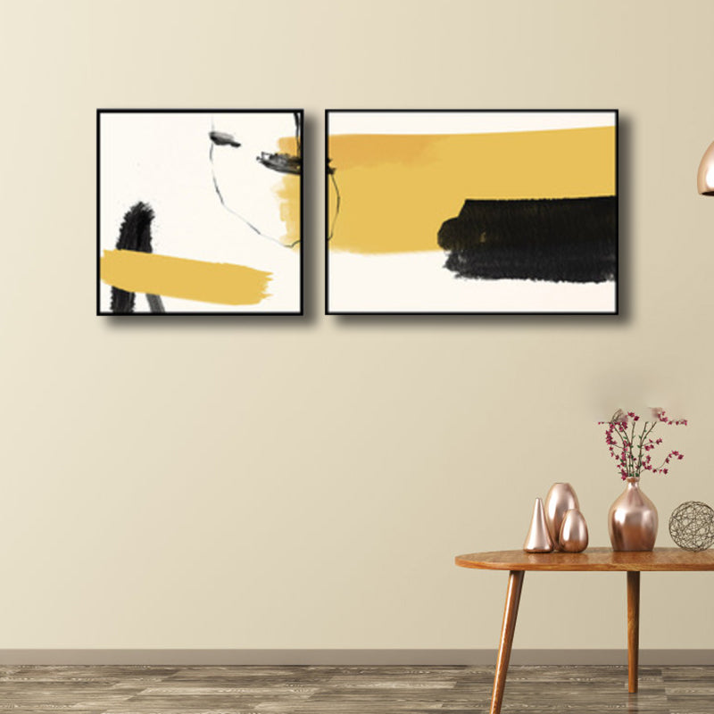 Brush Stroke Wall Decor Contemporary Art Canvas Multi-Piece Painting in Soft Color Clearhalo 'Arts' 'Canvas Art' 1761703