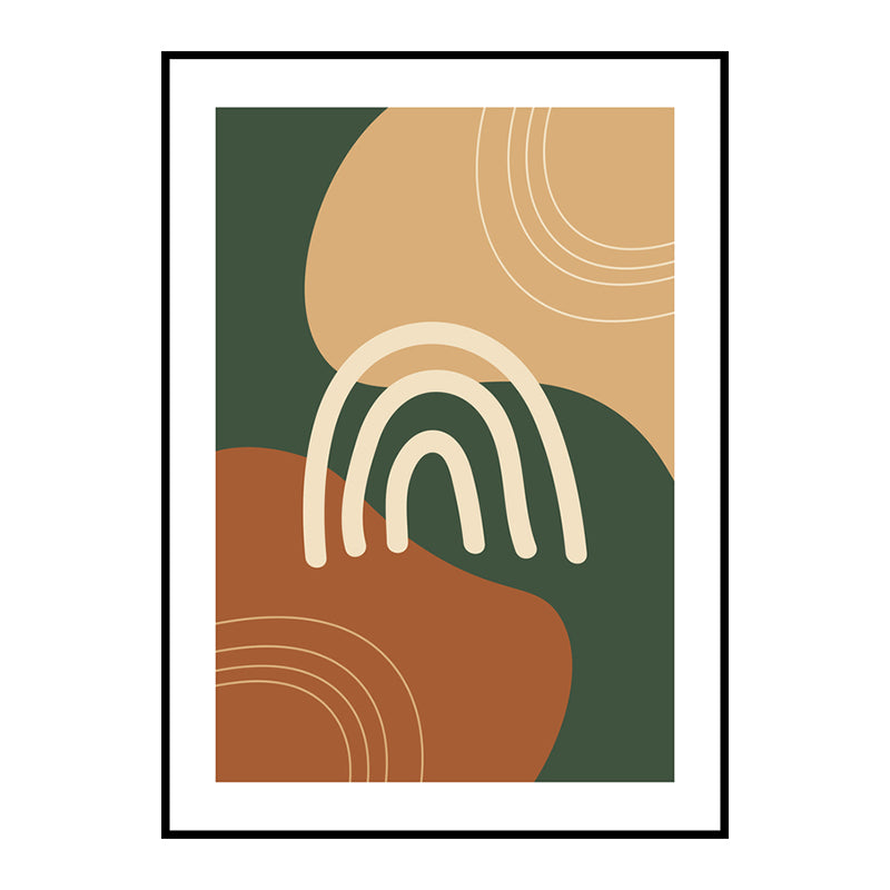 Dark Color Nordic Canvas Print Geometric Pattern Wall Art Decor for Sitting Room Clearhalo 'Art Gallery' 'Canvas Art' 'Contemporary Art Gallery' 'Modern' Arts' 1761766